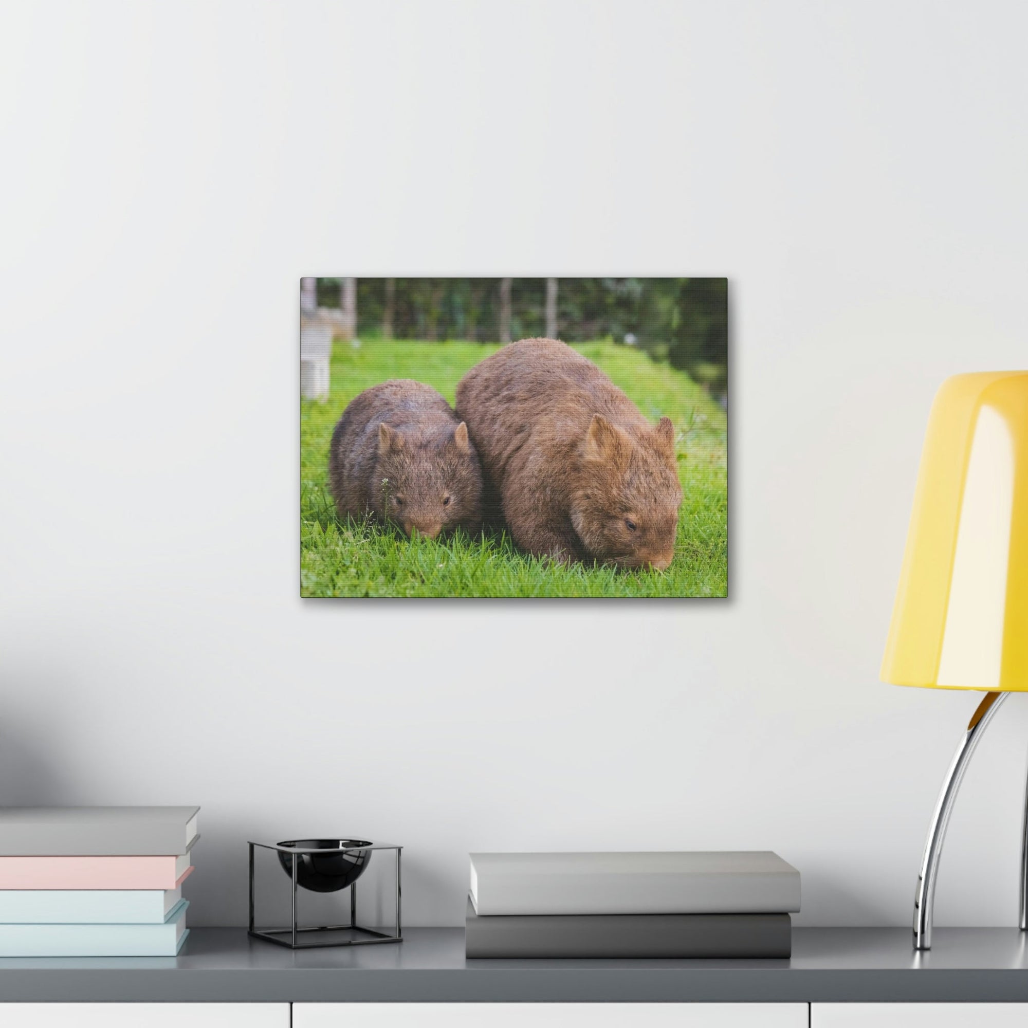 Scripture Walls Wombat Couple Wombat Couple Print Animal Wall Art Wildlife Canvas Prints Wall Art Ready to Hang Unframed-Express Your Love Gifts