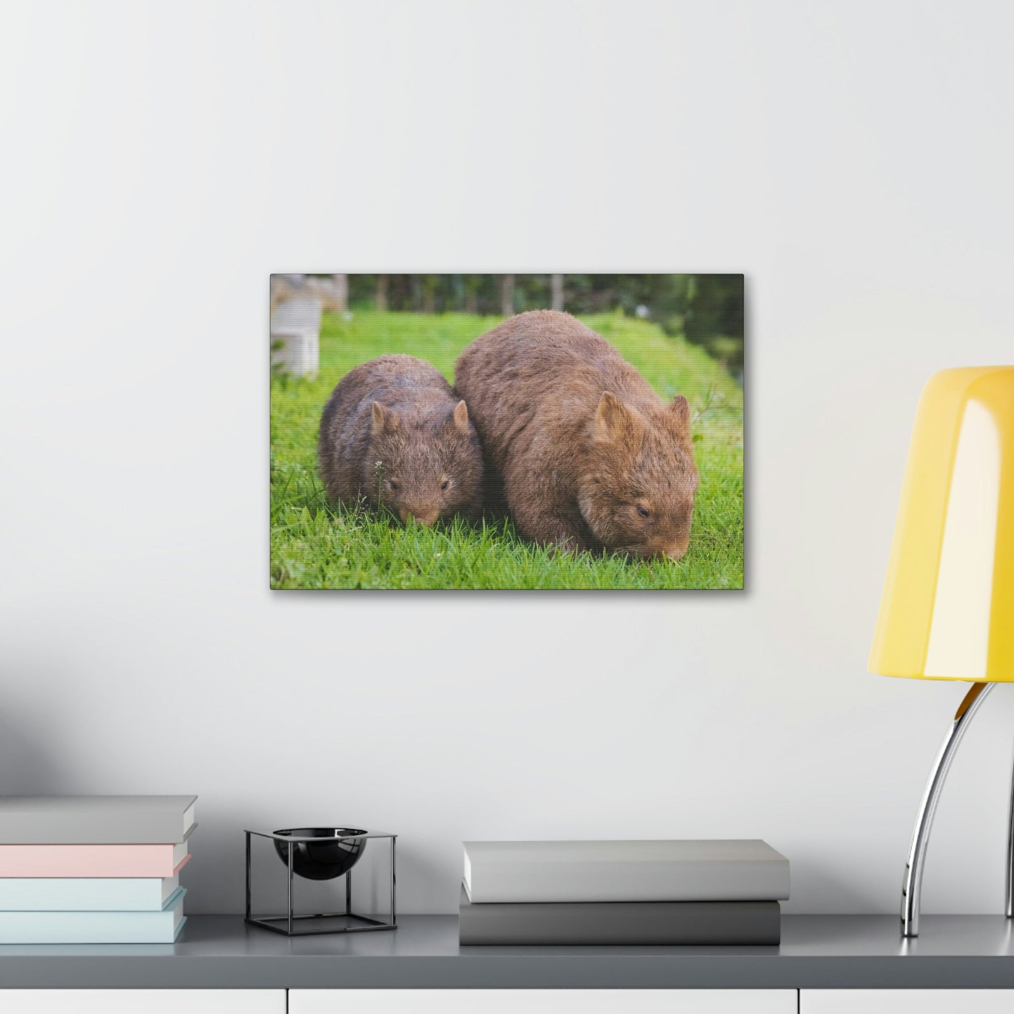 Scripture Walls Wombat Couple Wombat Couple Print Animal Wall Art Wildlife Canvas Prints Wall Art Ready to Hang Unframed-Express Your Love Gifts