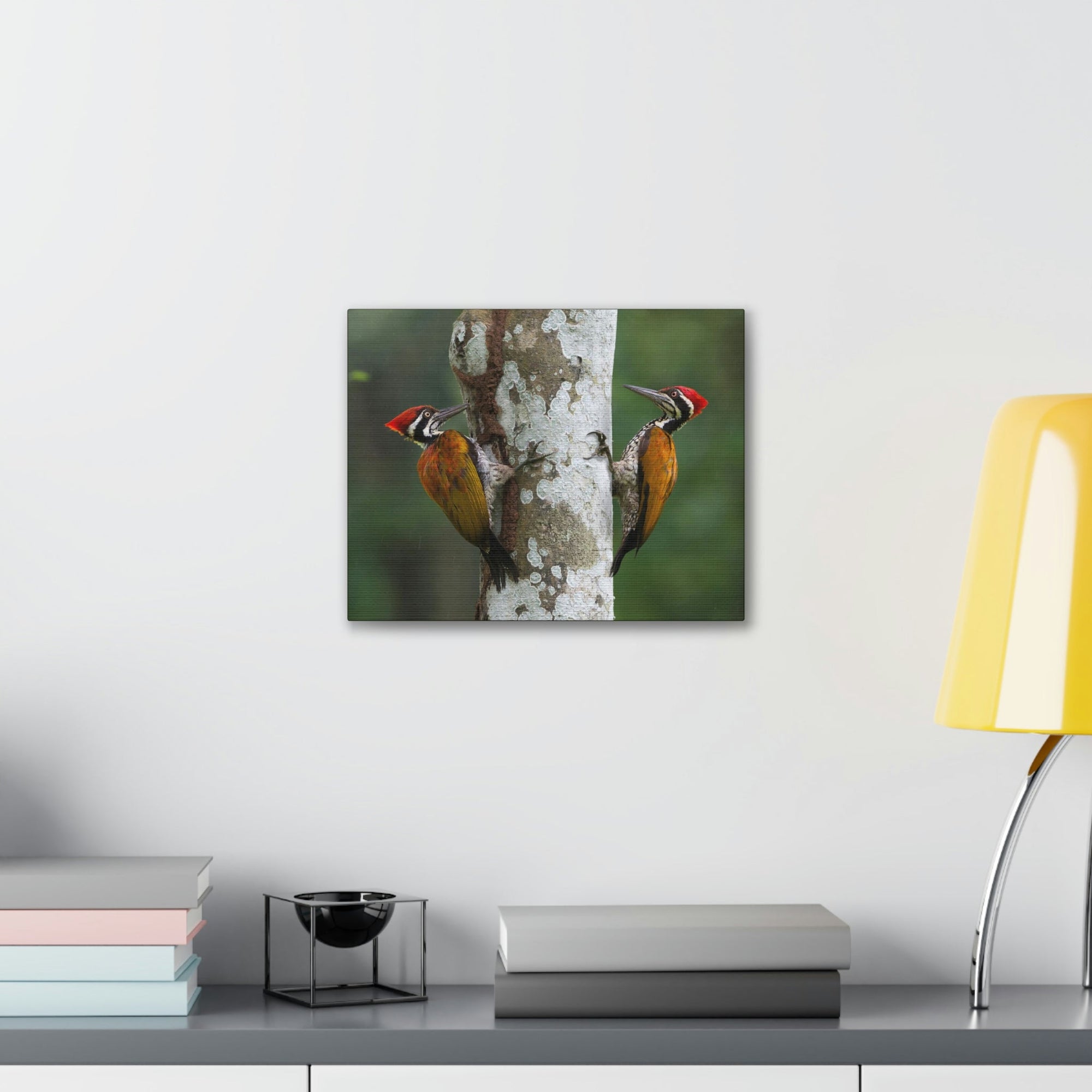 Scripture Walls Woodpecker Couple Woodpecker Couple Print Animal Wall Art Wildlife Canvas Prints Wall Art Ready to Hang Unframed-Express Your Love Gifts