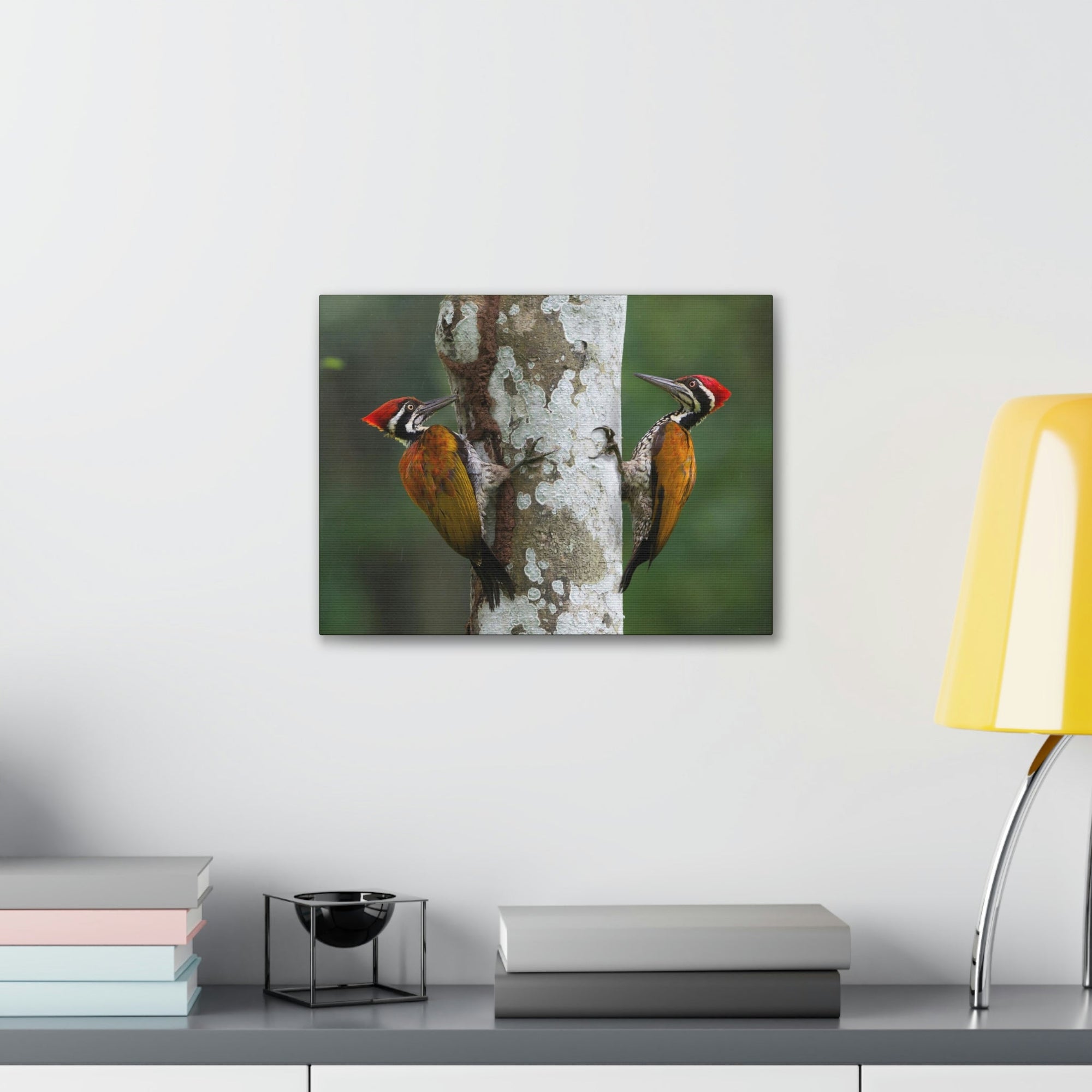 Scripture Walls Woodpecker Couple Woodpecker Couple Print Animal Wall Art Wildlife Canvas Prints Wall Art Ready to Hang Unframed-Express Your Love Gifts