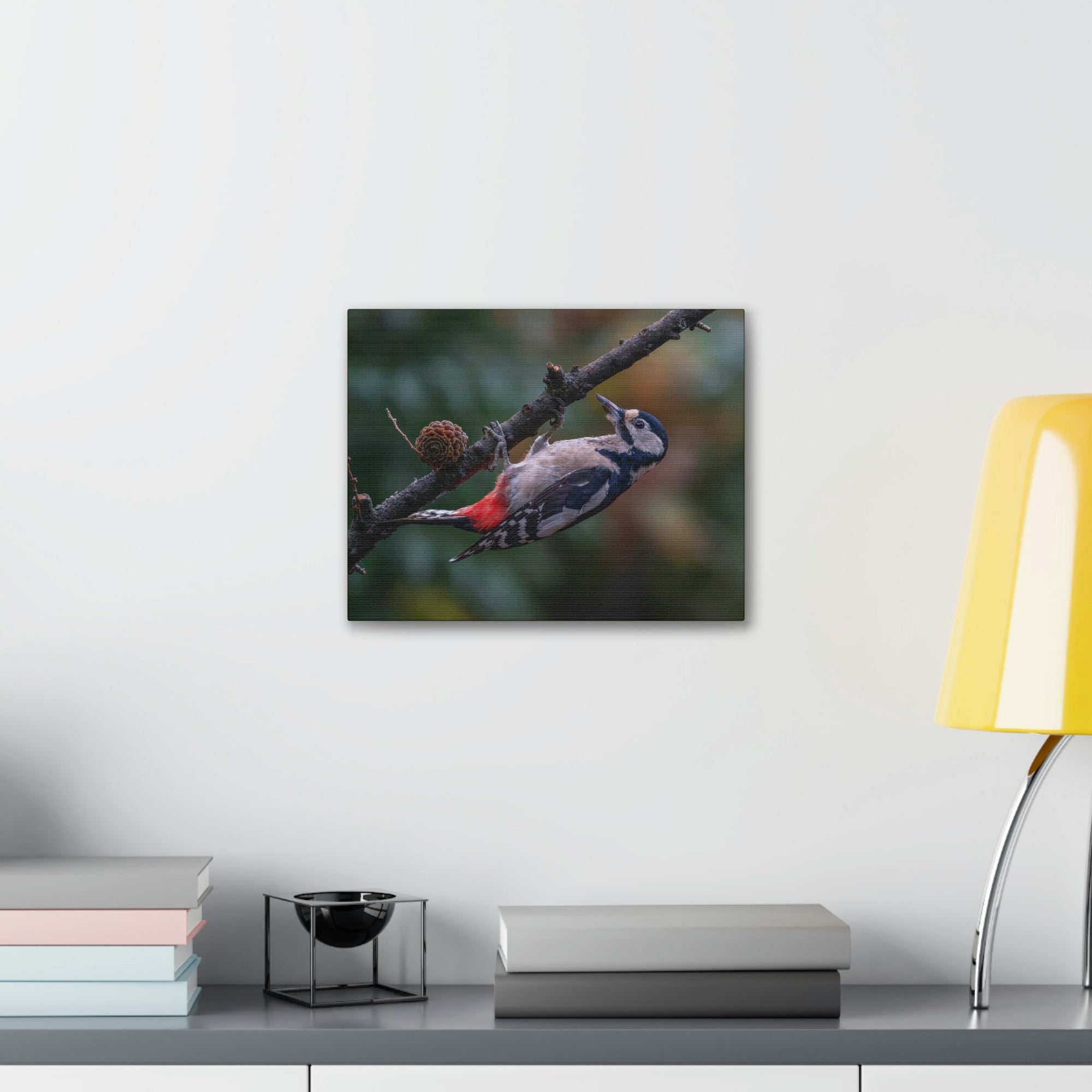 Scripture Walls Woodpecker Hunting Woodpecker on Hunt Print Animal Wall Art Wildlife Canvas Prints Wall Art Ready to Hang Unframed-Express Your Love Gifts