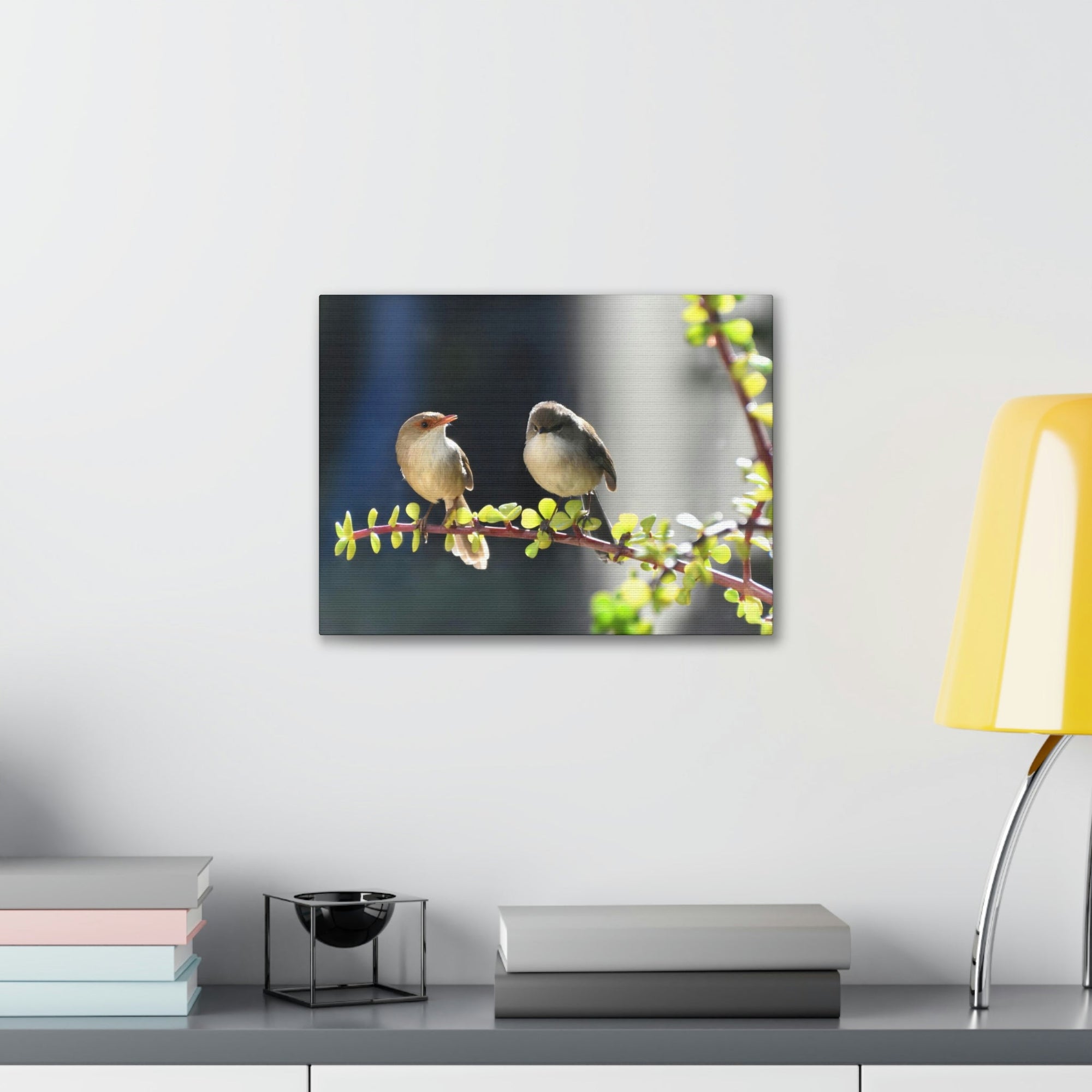 Scripture Walls Wren Couple Wren Couple Print Animal Wall Art Wildlife Canvas Prints Wall Art Ready to Hang Unframed-Express Your Love Gifts