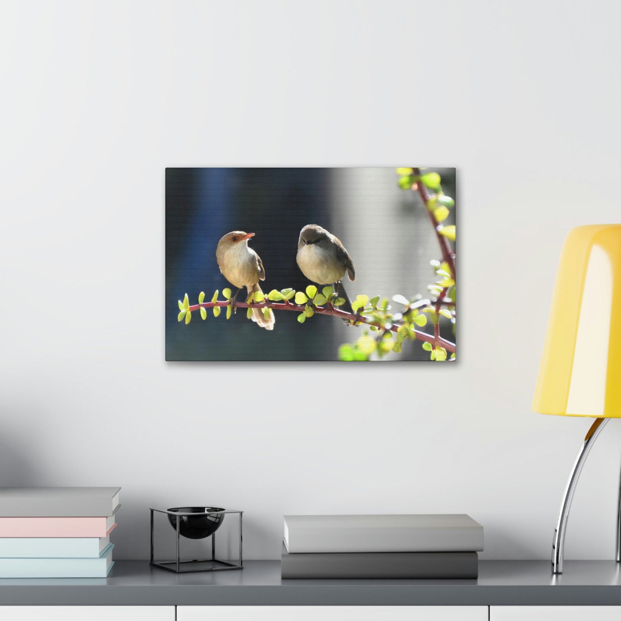 Scripture Walls Wren Couple Wren Couple Print Animal Wall Art Wildlife Canvas Prints Wall Art Ready to Hang Unframed-Express Your Love Gifts