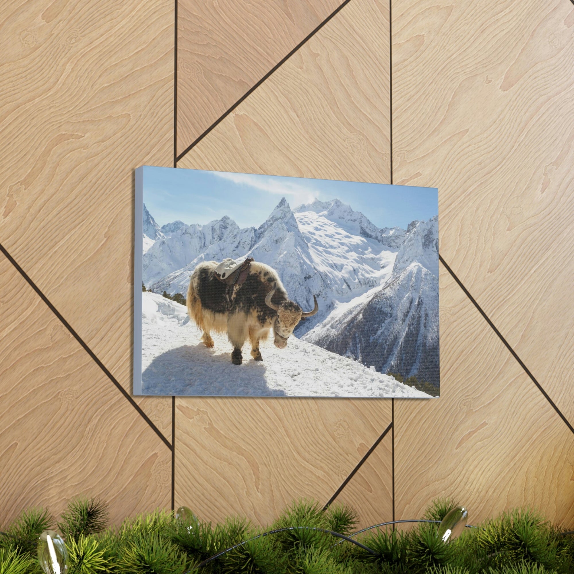 Scripture Walls Yak Hunting Yak on Hunt Print Animal Wall Art Wildlife Canvas Prints Wall Art Ready to Hang Unframed-Express Your Love Gifts