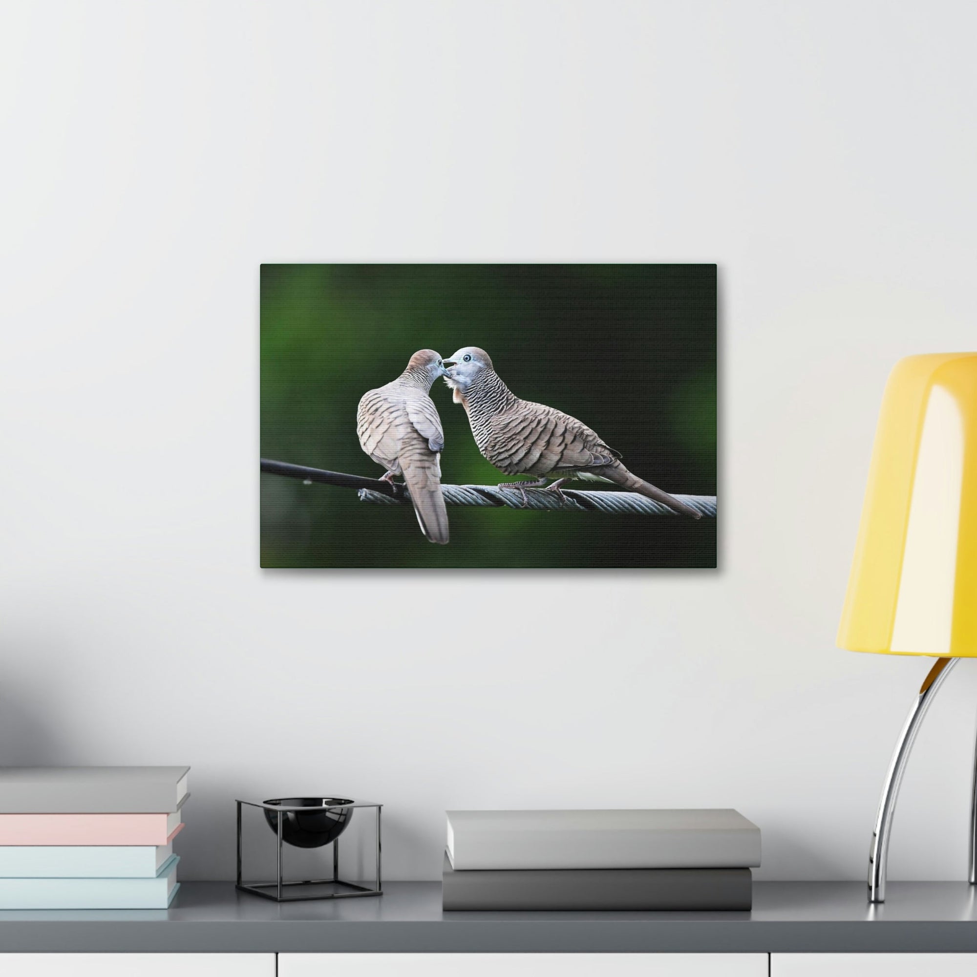 Scripture Walls Zebra Dove Couple Zebra Dove Couple Print Animal Wall Art Wildlife Canvas Prints Wall Art Ready to Hang Unframed-Express Your Love Gifts