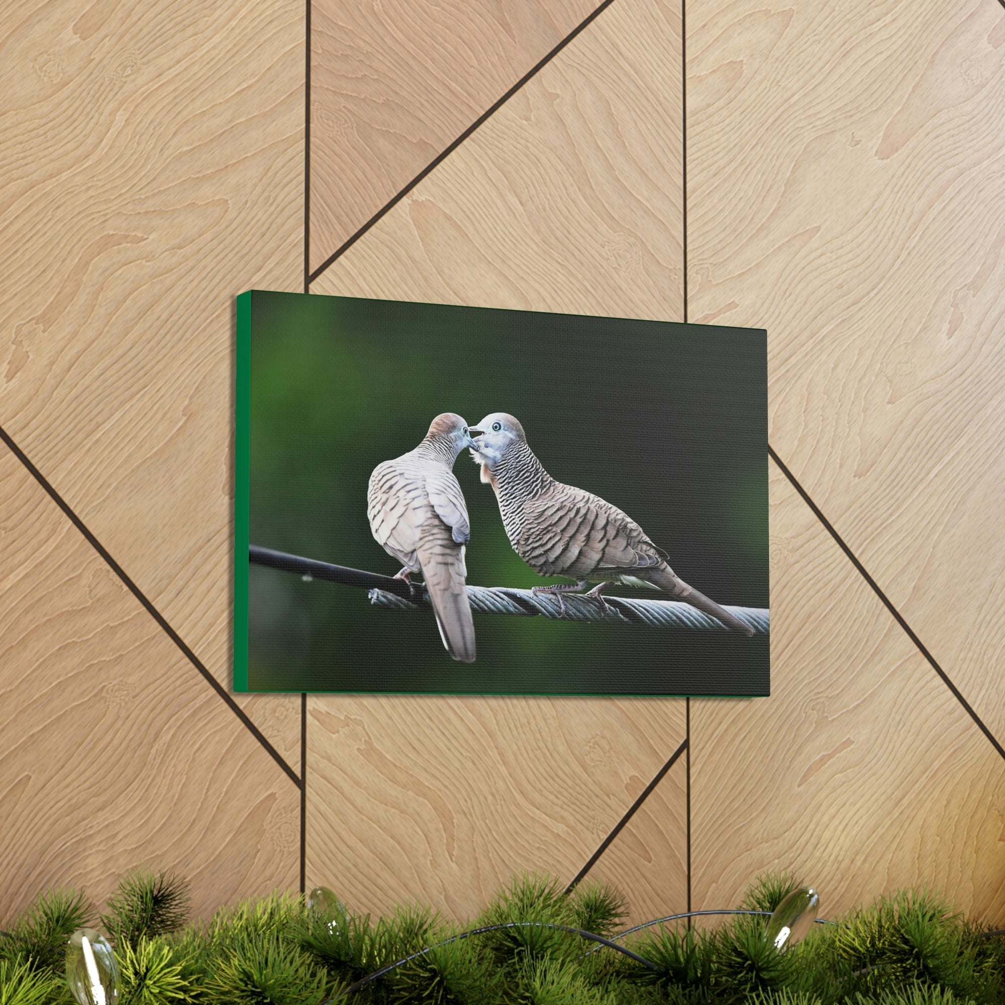 Scripture Walls Zebra Dove Couple Zebra Dove Couple Print Animal Wall Art Wildlife Canvas Prints Wall Art Ready to Hang Unframed-Express Your Love Gifts