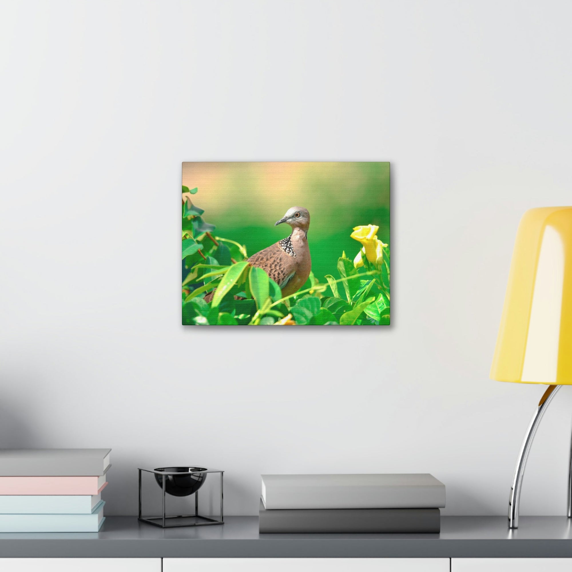 Scripture Walls Zebra Dove on a Plant With a Flower Print Animal Wall Art Wildlife Canvas Prints Wall Art Ready to Hang Unframed-Express Your Love Gifts