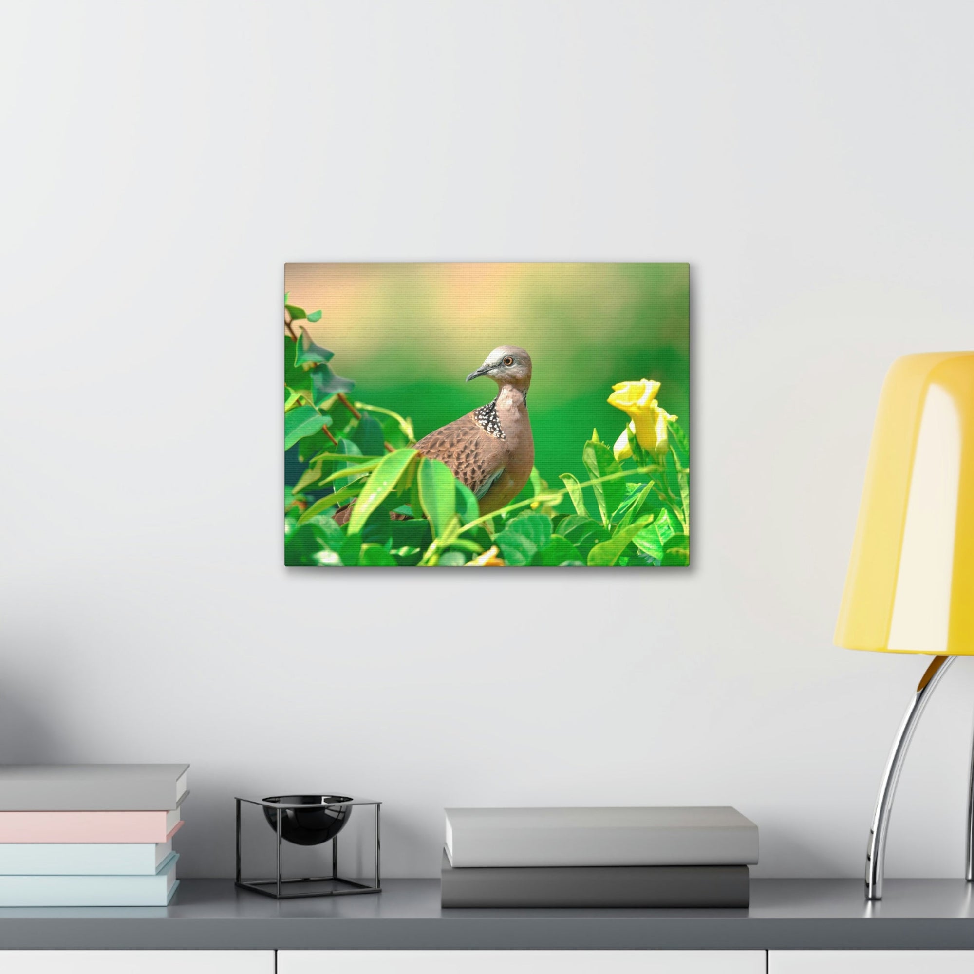 Scripture Walls Zebra Dove on a Plant With a Flower Print Animal Wall Art Wildlife Canvas Prints Wall Art Ready to Hang Unframed-Express Your Love Gifts