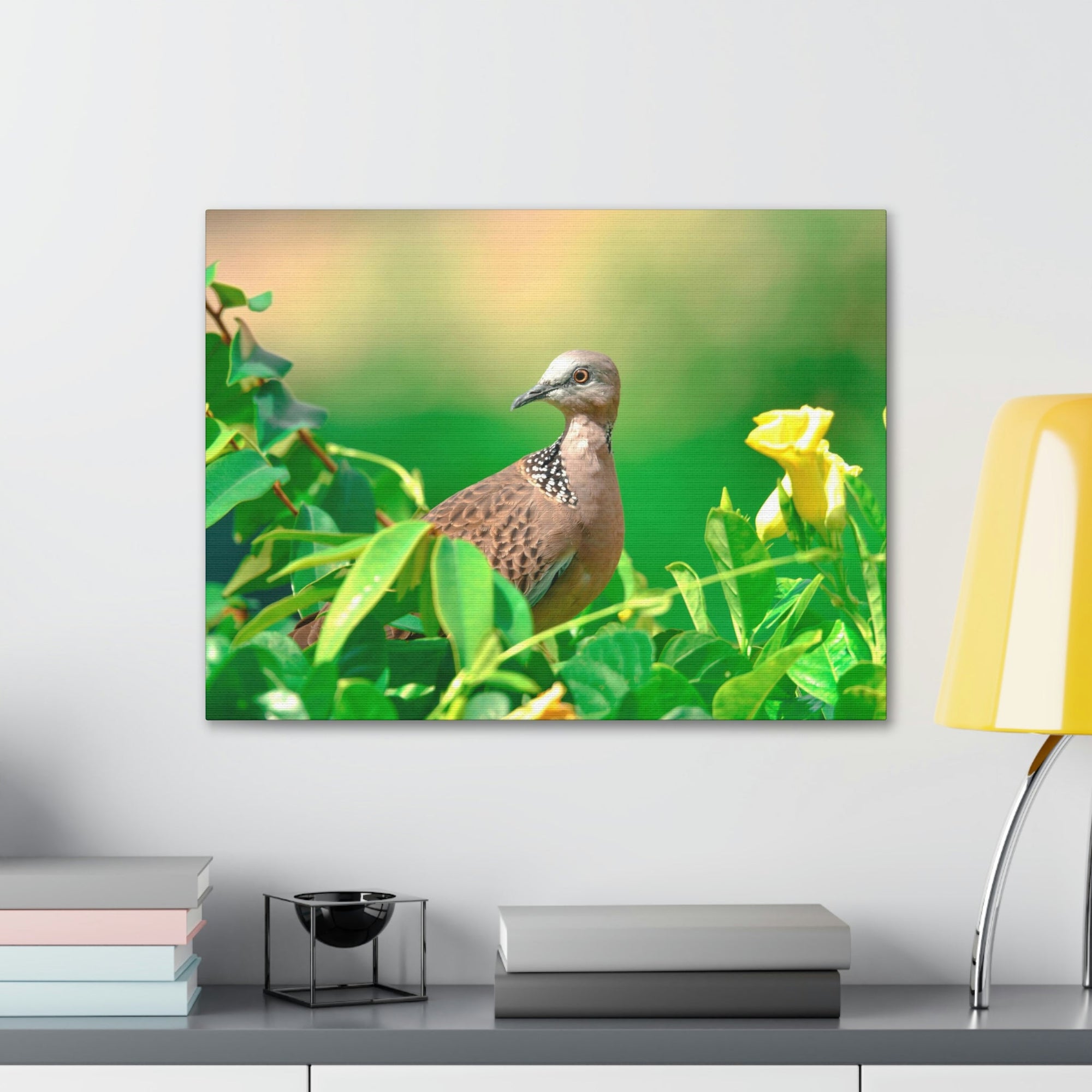 Scripture Walls Zebra Dove on a Plant With a Flower Print Animal Wall Art Wildlife Canvas Prints Wall Art Ready to Hang Unframed-Express Your Love Gifts