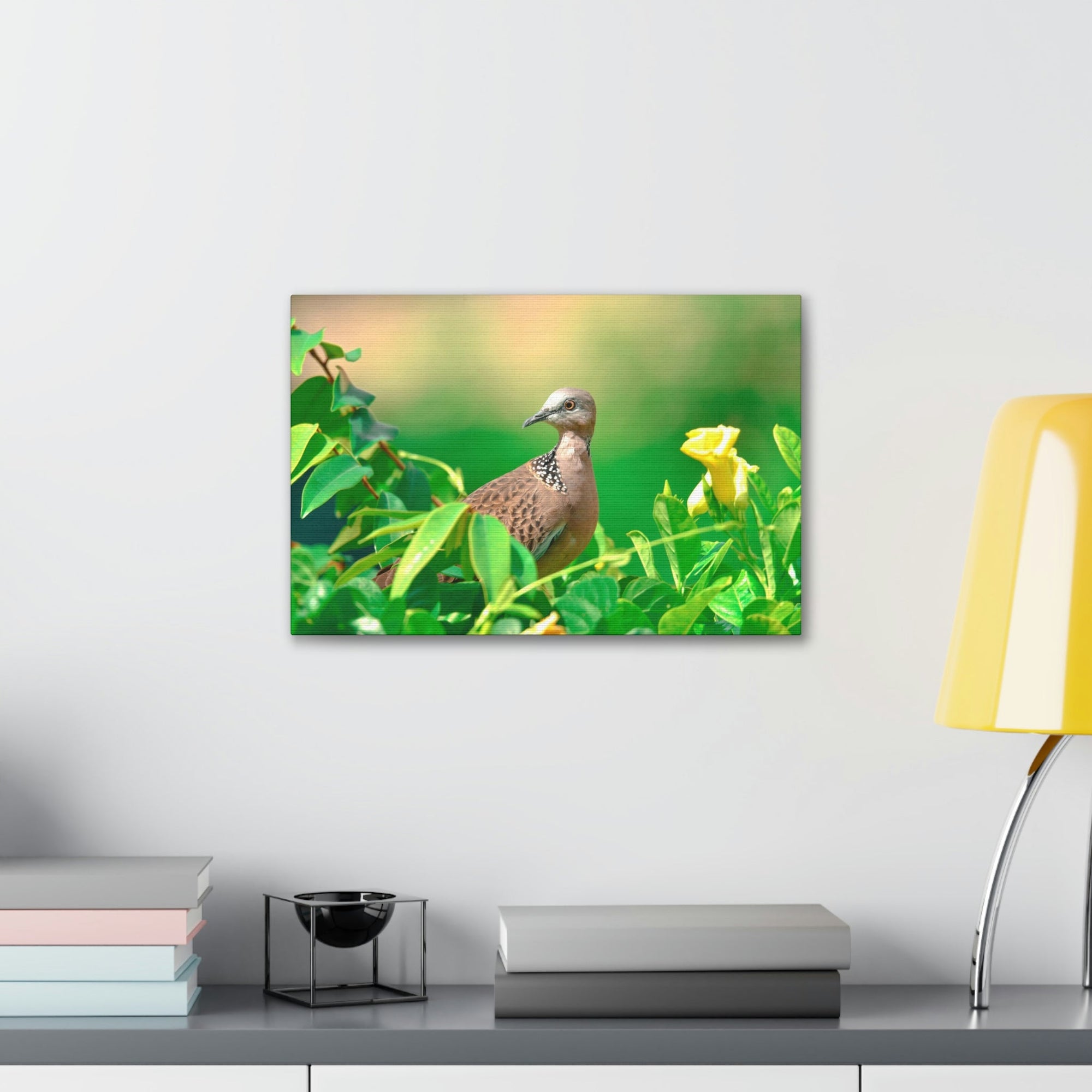 Scripture Walls Zebra Dove on a Plant With a Flower Print Animal Wall Art Wildlife Canvas Prints Wall Art Ready to Hang Unframed-Express Your Love Gifts