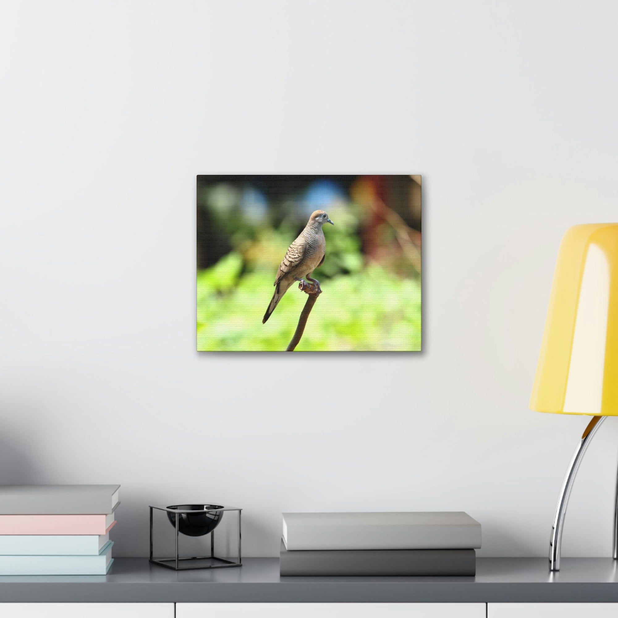 Scripture Walls Zebra Dove Perching on a Wood Print Animal Wall Art Wildlife Canvas Prints Wall Art Ready to Hang Unframed-Express Your Love Gifts