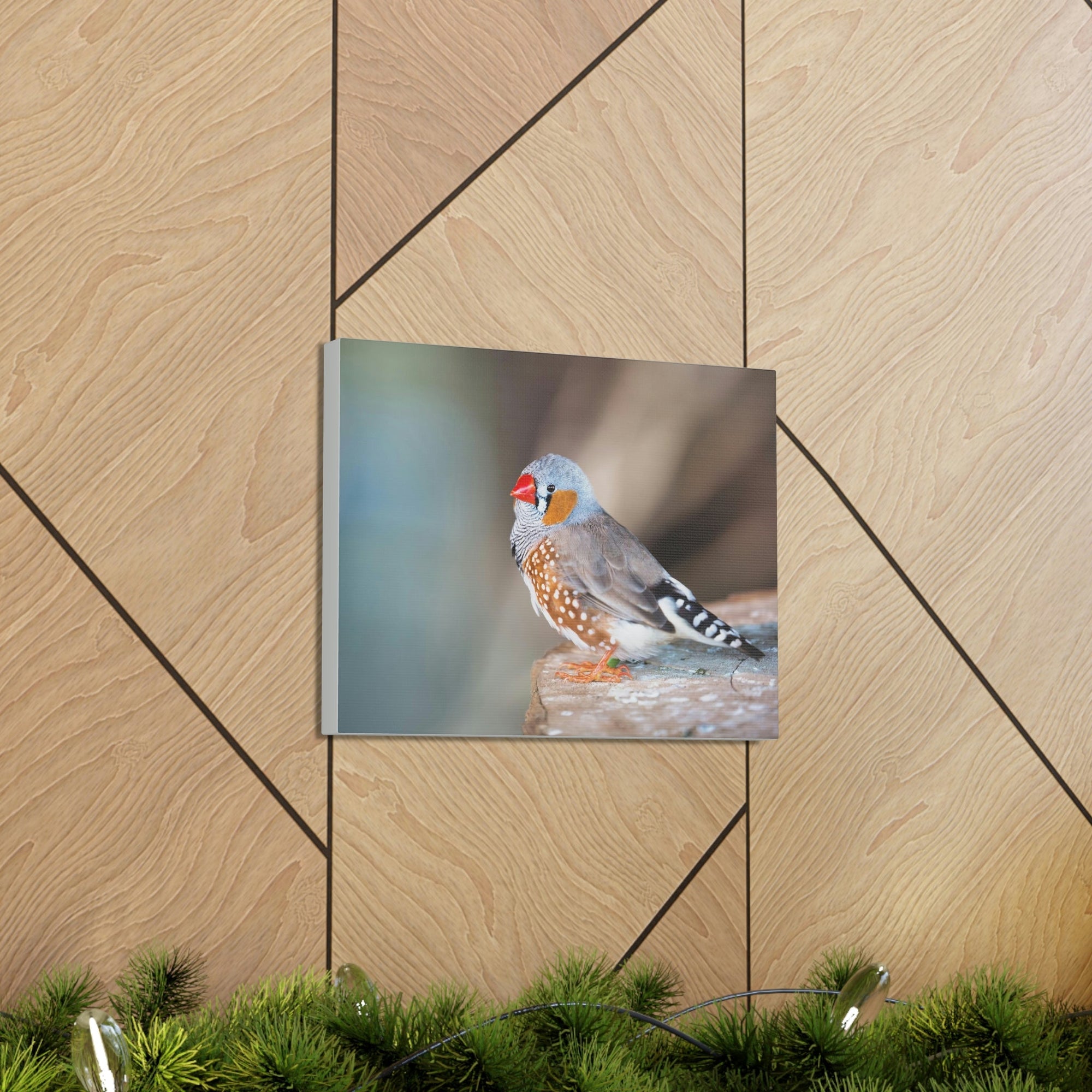 Scripture Walls Zebra Finch Hunting Zebra Finch on Hunt Print Animal Wall Art Wildlife Canvas Prints Wall Art Ready to Hang Unframed-Express Your Love Gifts