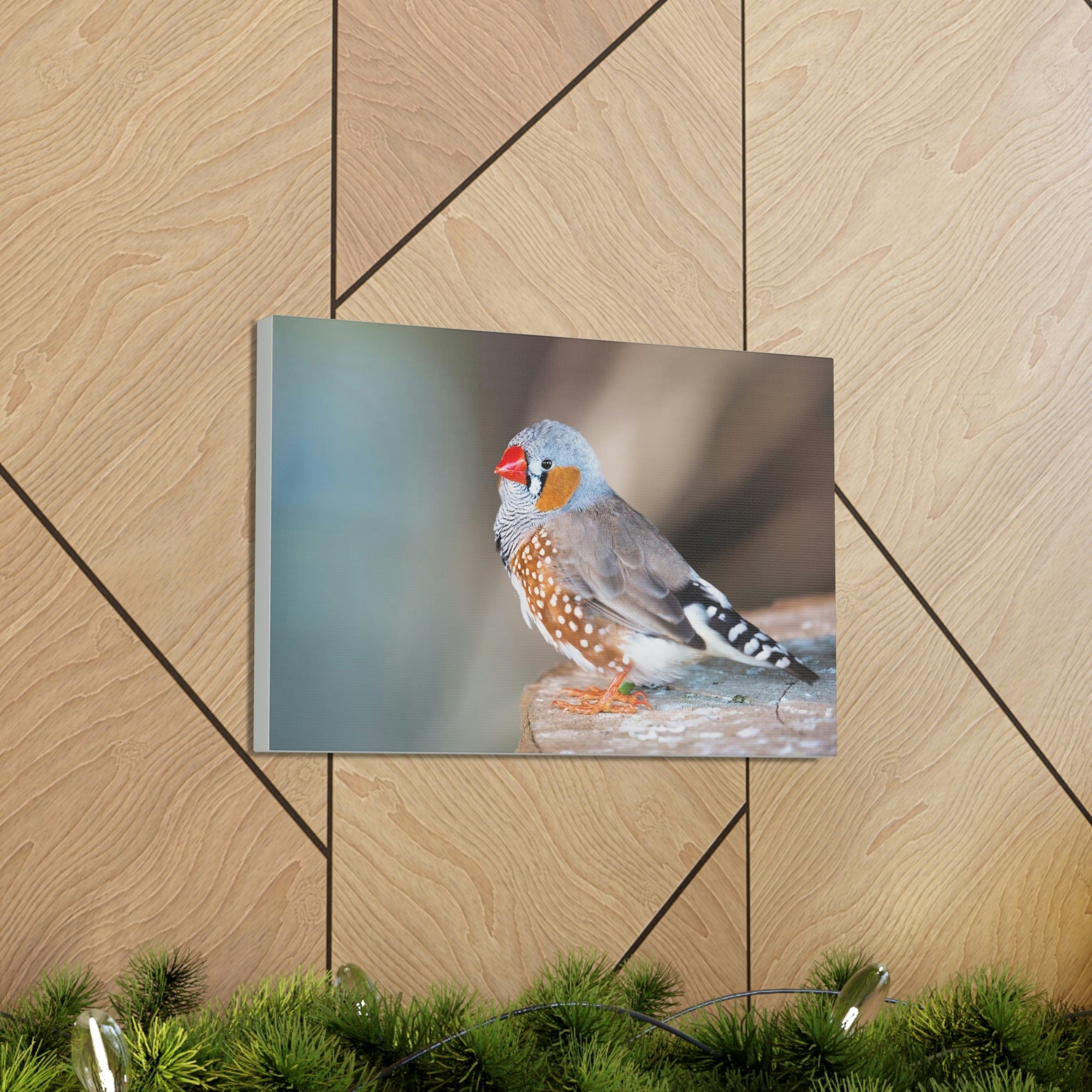 Scripture Walls Zebra Finch Hunting Zebra Finch on Hunt Print Animal Wall Art Wildlife Canvas Prints Wall Art Ready to Hang Unframed-Express Your Love Gifts