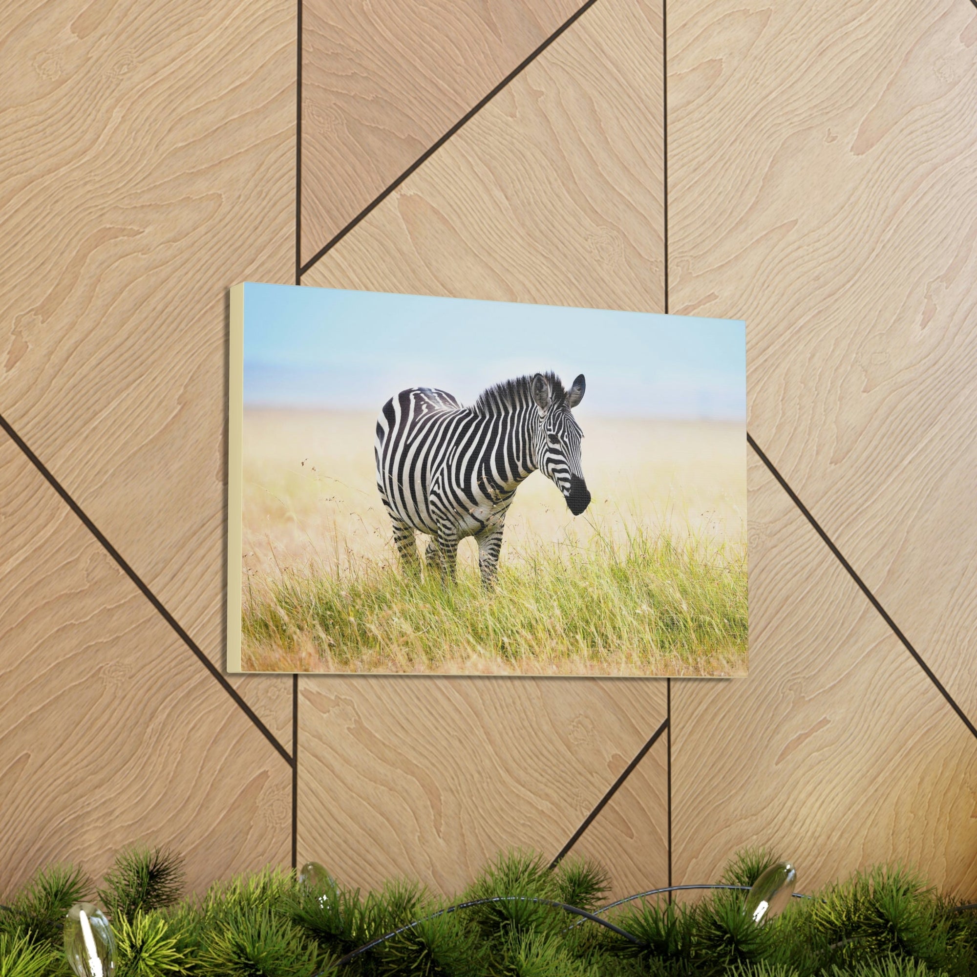 Scripture Walls Zebra Hunting Zebra on Hunt Print Animal Wall Art Wildlife Canvas Prints Wall Art Ready to Hang Unframed-Express Your Love Gifts