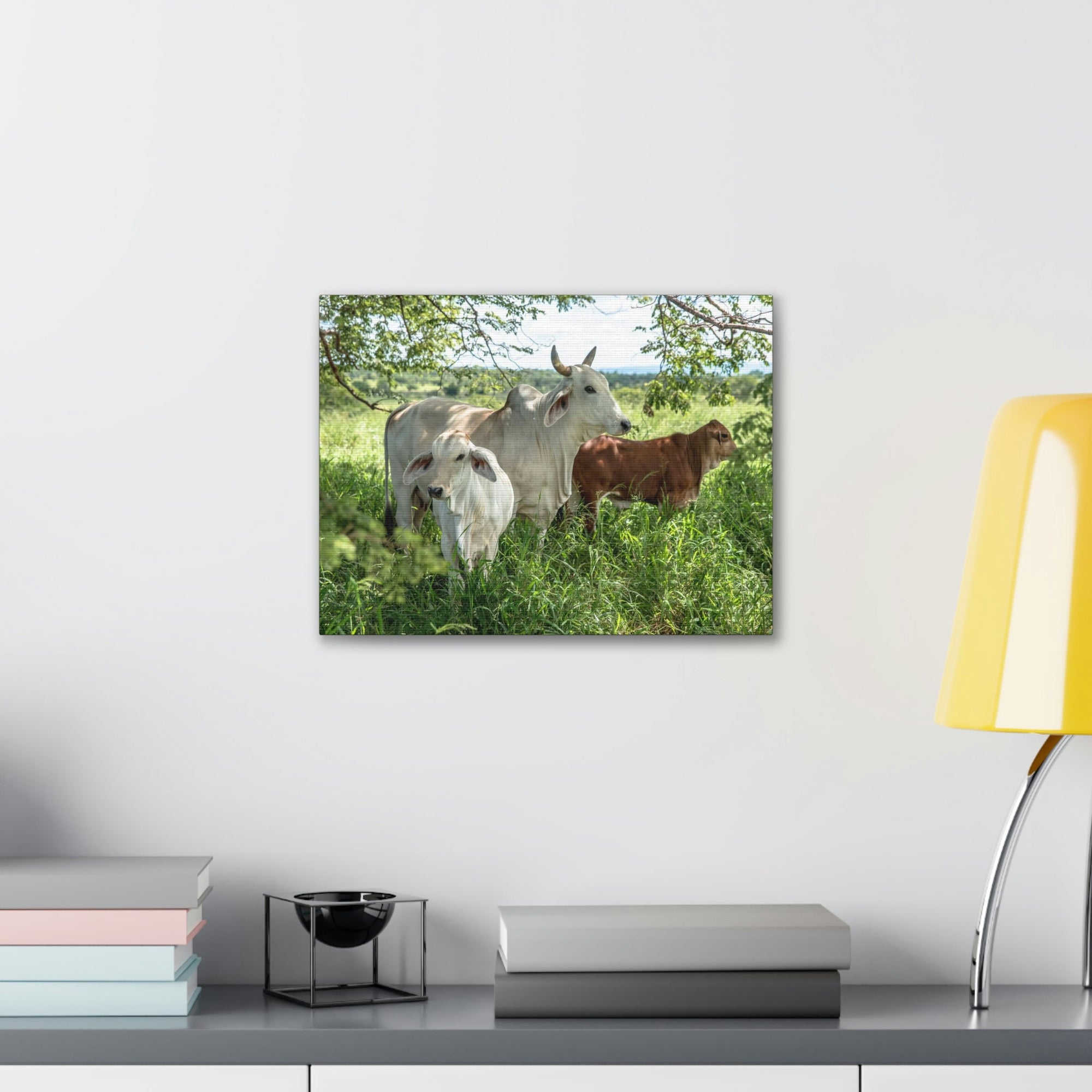 Scripture Walls Zebu Hunting Zebu on Hunt Print Animal Wall Art Wildlife Canvas Prints Wall Art Ready to Hang Unframed-Express Your Love Gifts