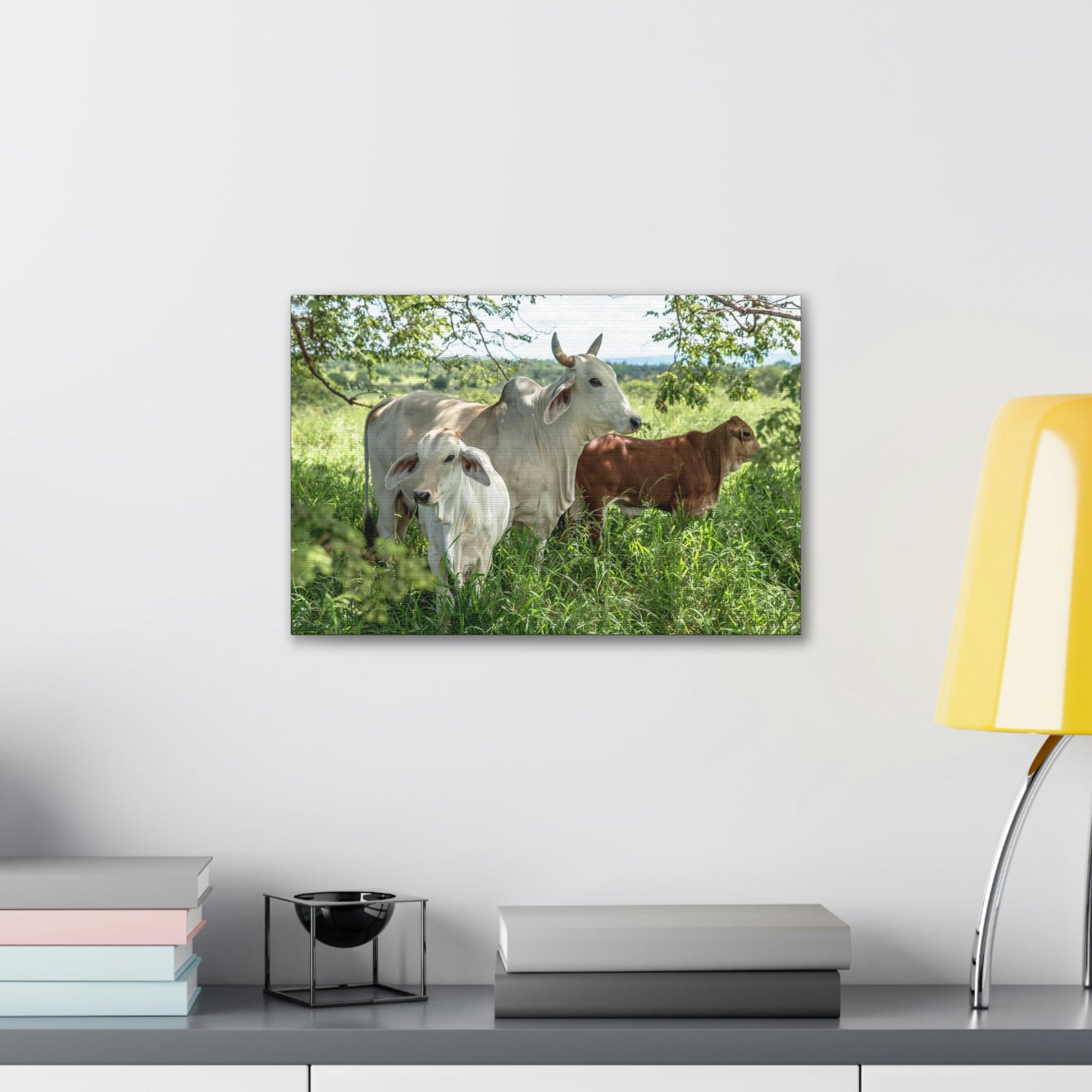 Scripture Walls Zebu Hunting Zebu on Hunt Print Animal Wall Art Wildlife Canvas Prints Wall Art Ready to Hang Unframed-Express Your Love Gifts